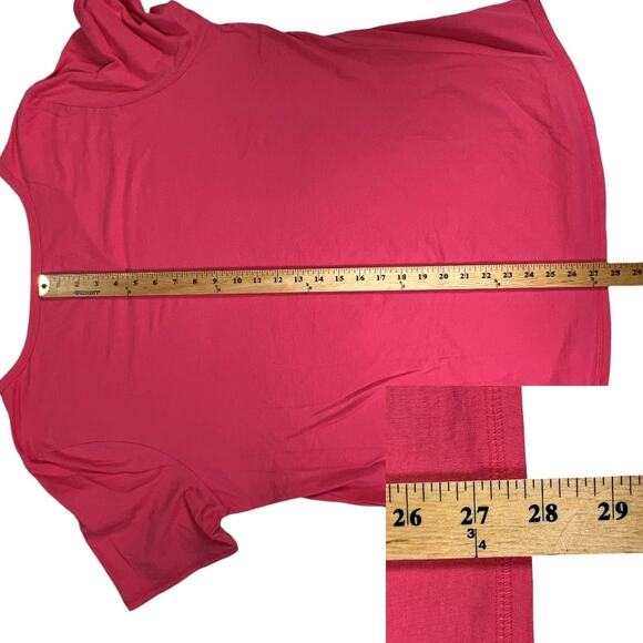 Just My Size Short Sleeve V-Neck Tee Shirt in Salmon Size 3X (22-24W) - Picture 7 of 12